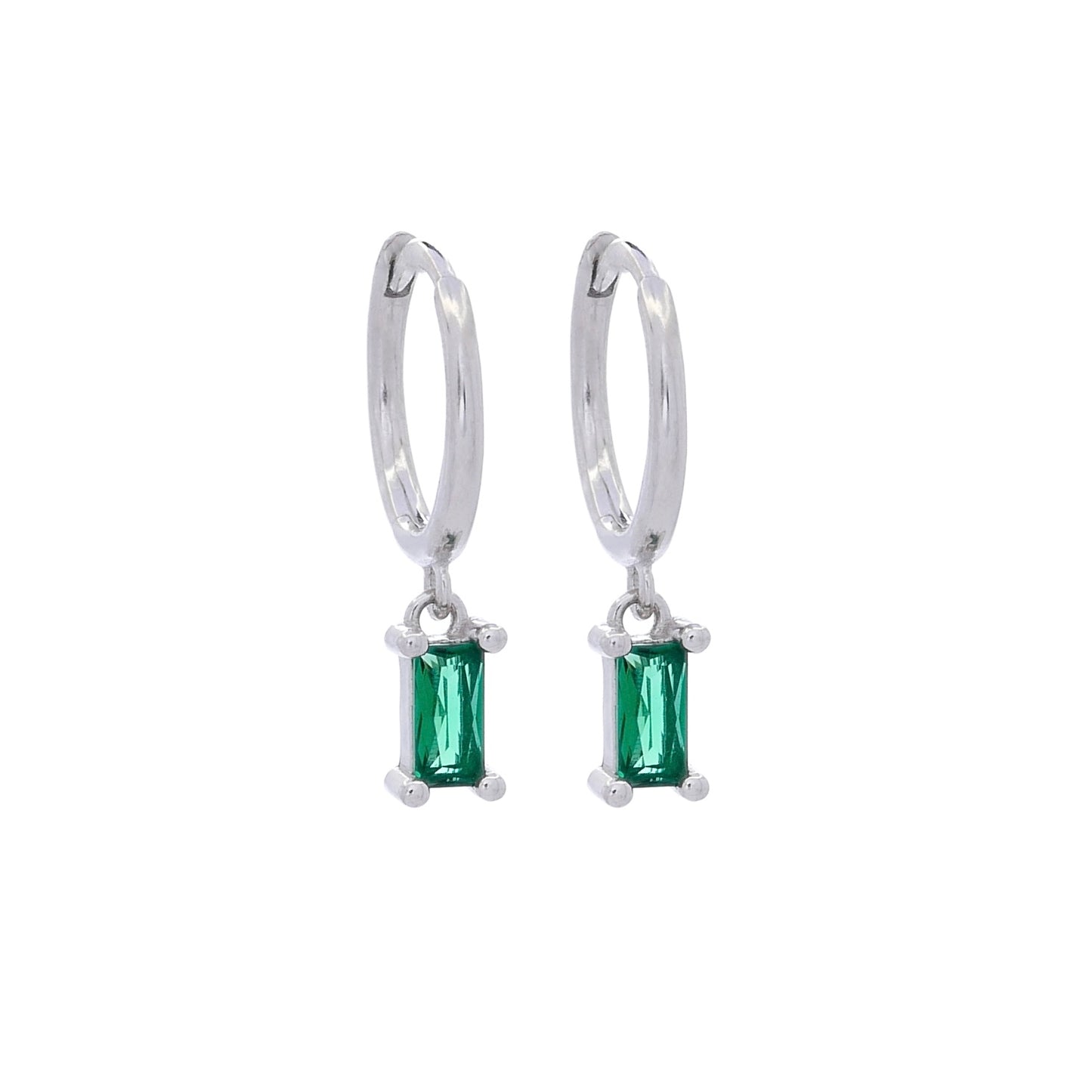Emerald Cristallo Huggies Silver