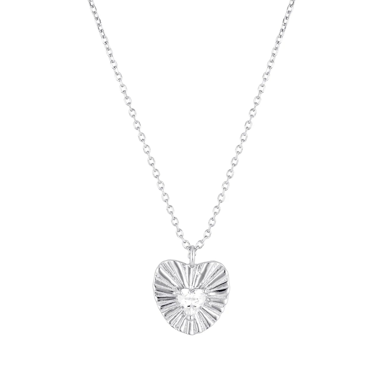 Harmony Heart Necklace Silver