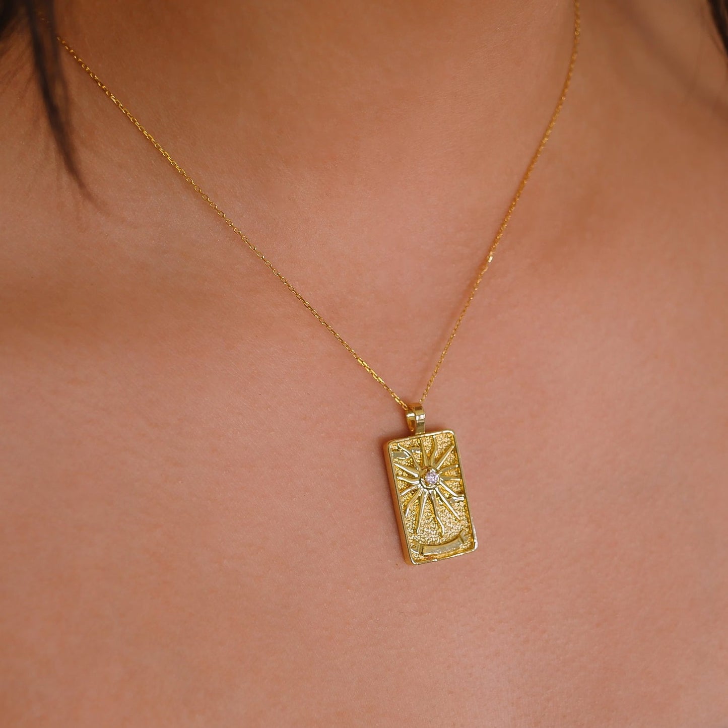 The Sun Tarot Card Necklace