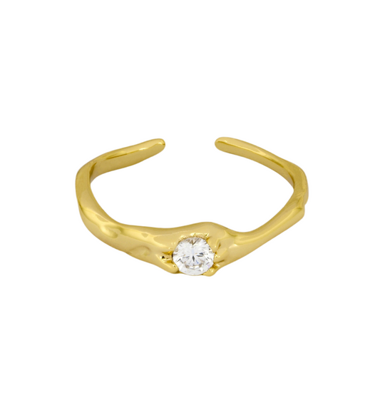 Elsa Crystal Ring Gold