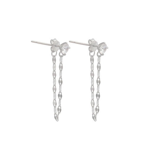 Dior Dangle Dangle Studs Silver