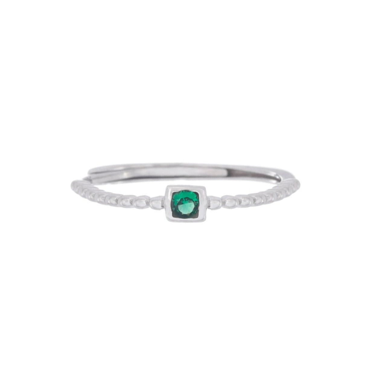 The Emerald Eye Ring Silver