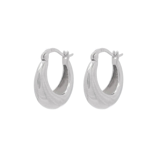 Talia Teardrop Hoops Silver