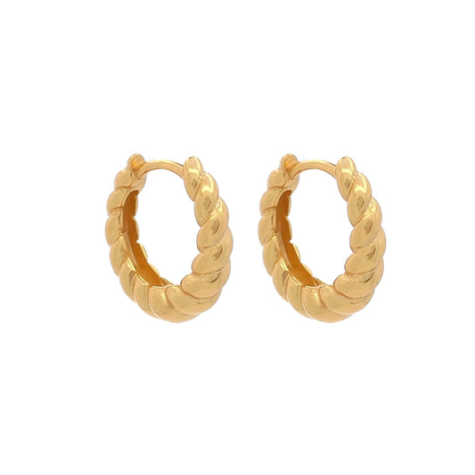 Cleo Croissant Hoops Gold