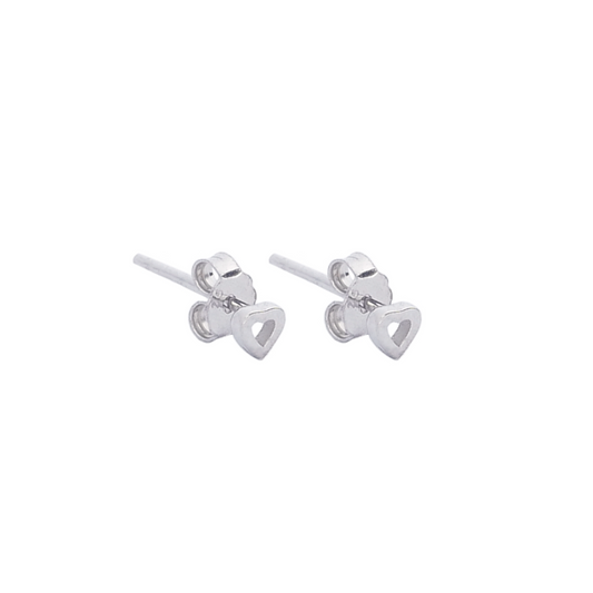 Picola Heart Studs Silver